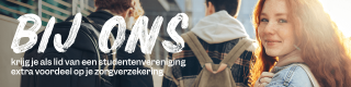 Bij ons krijg je als lid van een studentenvereniging extra voordeel op je zorgverzekering